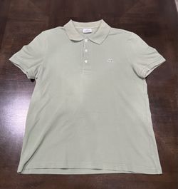 Lacoste Green Solid Cotton Knit Short Sleeve Embroidered Logo Polo Men’s M Golf