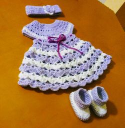 Handmade crochet baby girl