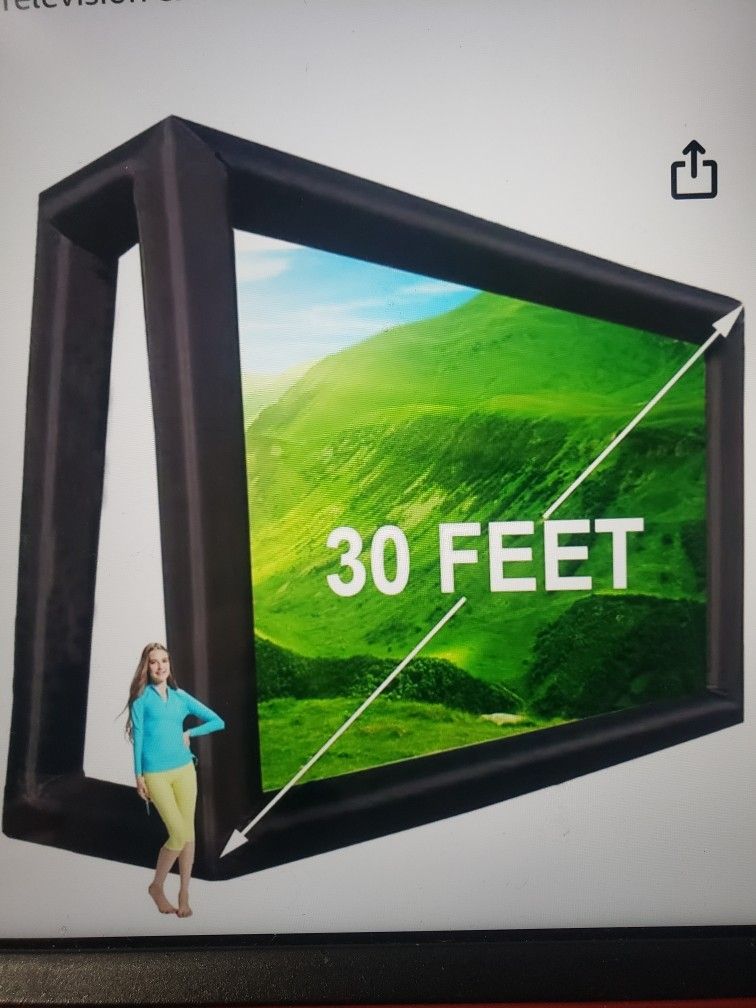 30ft Inflatable Projection Screen Outdoor Movies Parties Wedding Games Kids Adults
