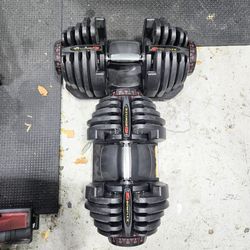 Adjustable Bowflex 90lb pair gym weights