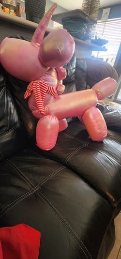 Large Pink Balloon Dog Stuffed Animal