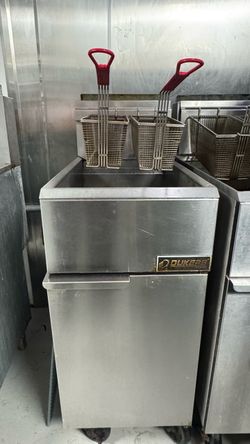 Freidora comercial a gas Dukers DCF3 — 40/50 lb — ¡Funciona perfecto!