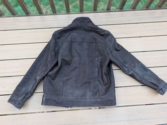 Rodd and Gunn dark brown leather jacket - Size small