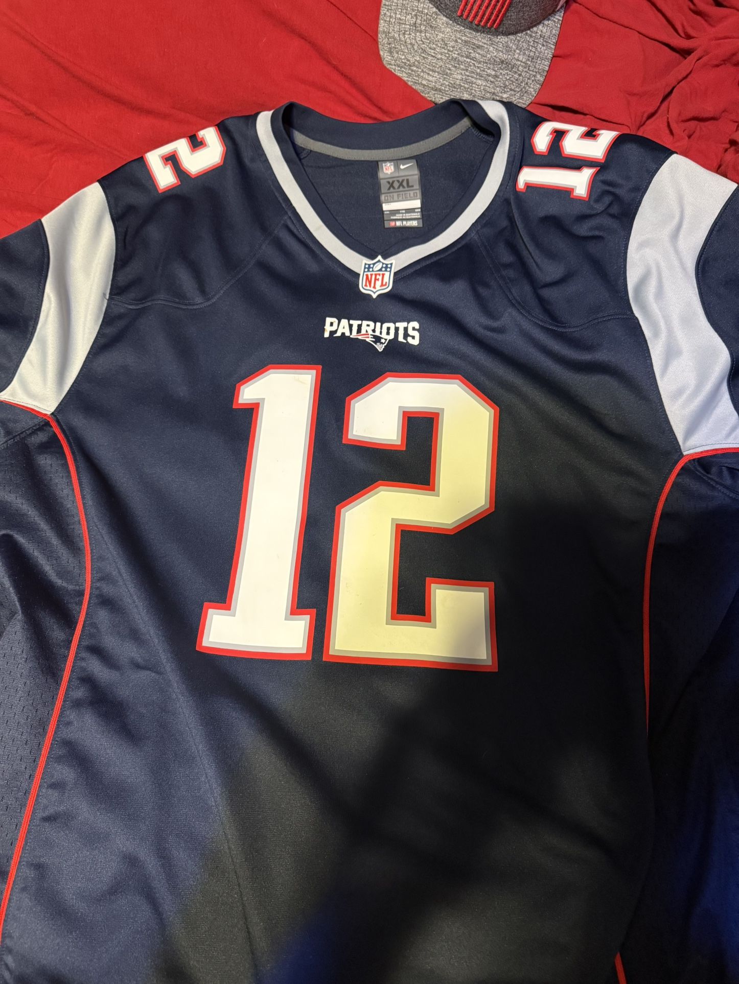 On Field Nike Patriots Brady Jersey 2XL