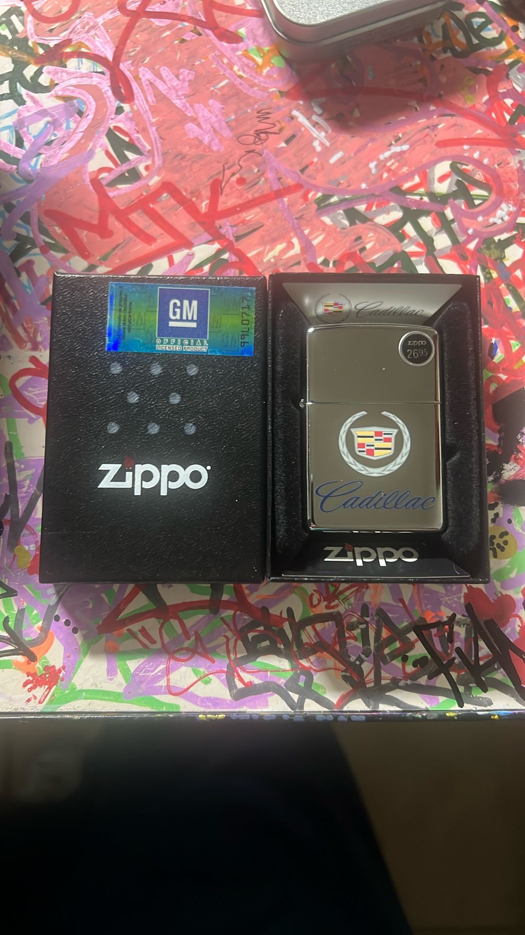 Cadillac Crest Zippo Lighter - GM - Escalade - Coupe DeVille - Eldorado - Wreath
