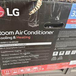 LG 7,600 BTU 115V Window Air Conditioner Cools 330 Sq. Ft. with Heater, Wi-Fi Enabled and Dehumidifier in White Questions &