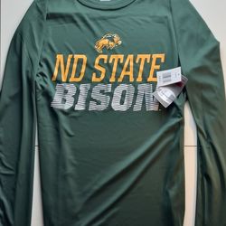 NEW** Men's Fanatics Branded Champion Green NDSU Bison Long Sleeve Jersey