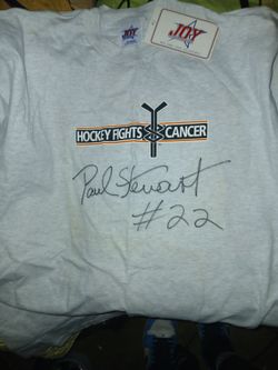 Autographed Paul Stewart (hockey fights cancer)