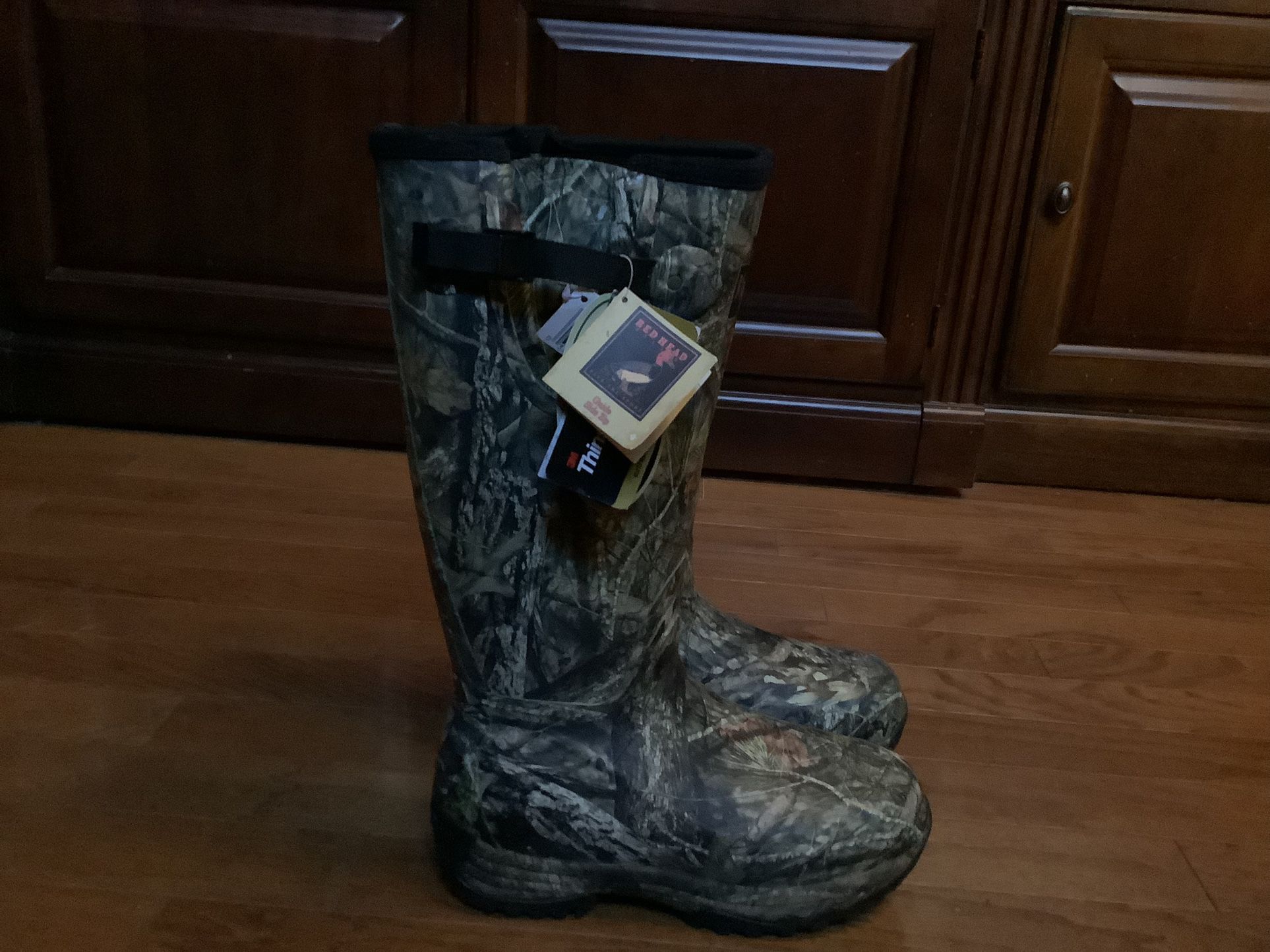 REDHEAD Mens Camo 600 Thinsulate Tall Rubber Hunting Boot Size 11