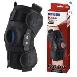 Hinged Knee Brace with Side Stabilizers Adjustable Knee Compression Sleeve Relieves Meniscus Tear,ACL,MCL,Knee Support and Knee Pain Relief,Men & Wome