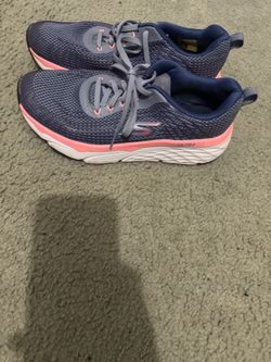 Sketchers blue and pink sneakers