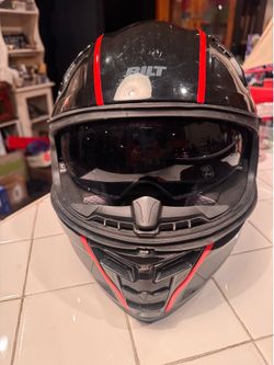 Motorcycle Helmet - Built-in Shades - Large