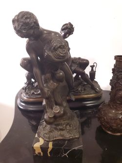 Bronze Statues Original Antique Boy