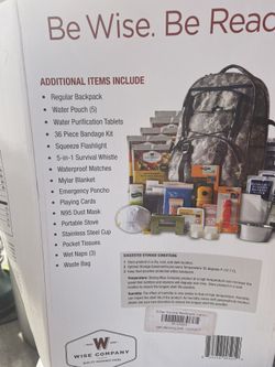 2 - Brand new Survival Backpack Kits