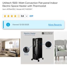 Electric Space Heater With Thermostat