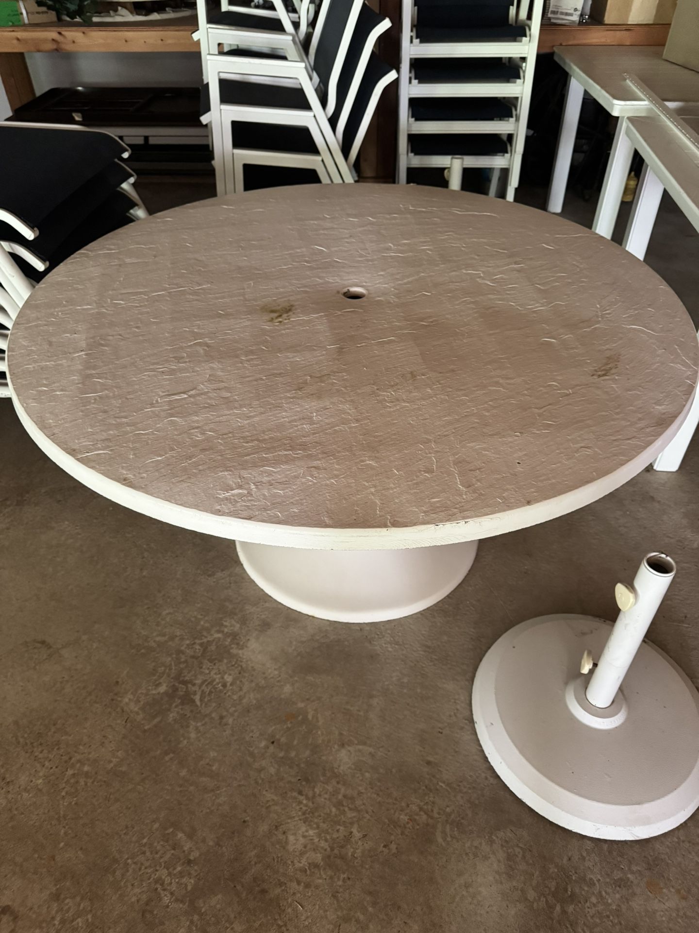 White Outdoor Table