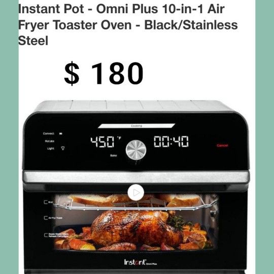 Instant Pot Omni Plus 10 Qtair Fryer Toaster Owen