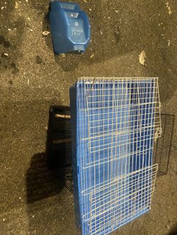 Blue White Cage