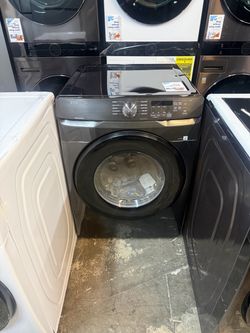 Samsung - 7.5 Cu. Ft. Stackable Electric Dryer with Sensor Dry - Black Stainless Steel 🔌