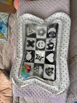 Baby water play mat for sensory and tummy time