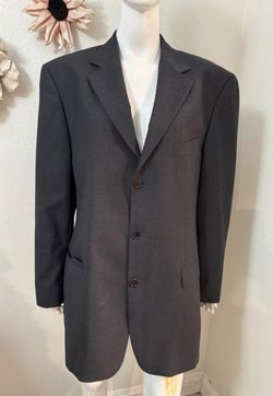 Brooks Brothers 346 Stretch Sport Coat 41 charcoal Gray 97% Wool Blazer Jacket