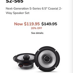 Alpine S Series 6 1/2 Inch Speakers 