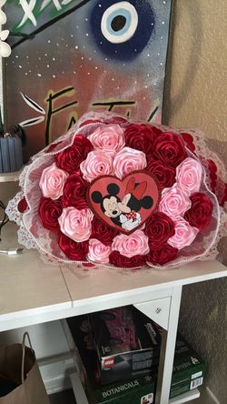 handmade mickey and minnie forever bouquet