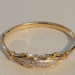 21 Gram SOLID 14K GOLD & DIAMOND BRACELET