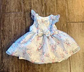 Size 0-3 floral plaid dress