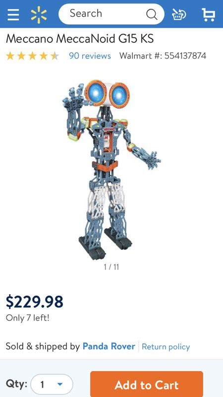 Meccano MeccaNoid G15 KS Personal Robot Bluetooth & Voice Activated