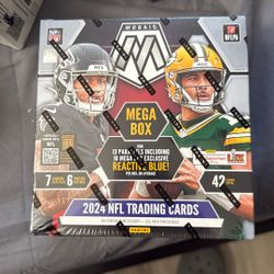 Mosiac Mega Box, 2024 Nfl Trading Cars 13 Parallel 10000,000 Exclusive Reactive Blue Per Box