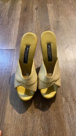 Rare Vintage Betsey Johnson Glitter Slide Heels