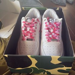 BAPE STA with pink camo accents