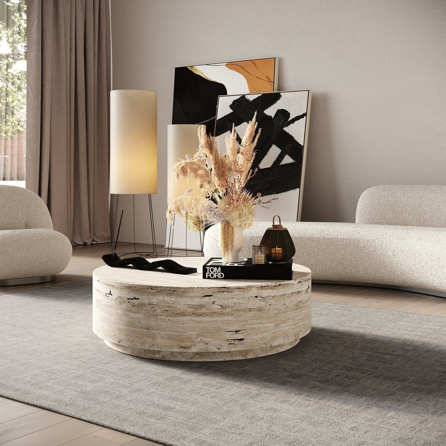 Travertine Coffee Table 