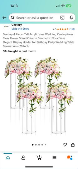 10 Pack Acrylic Centerpieces