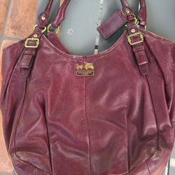 Vintage Leather Coach Bag