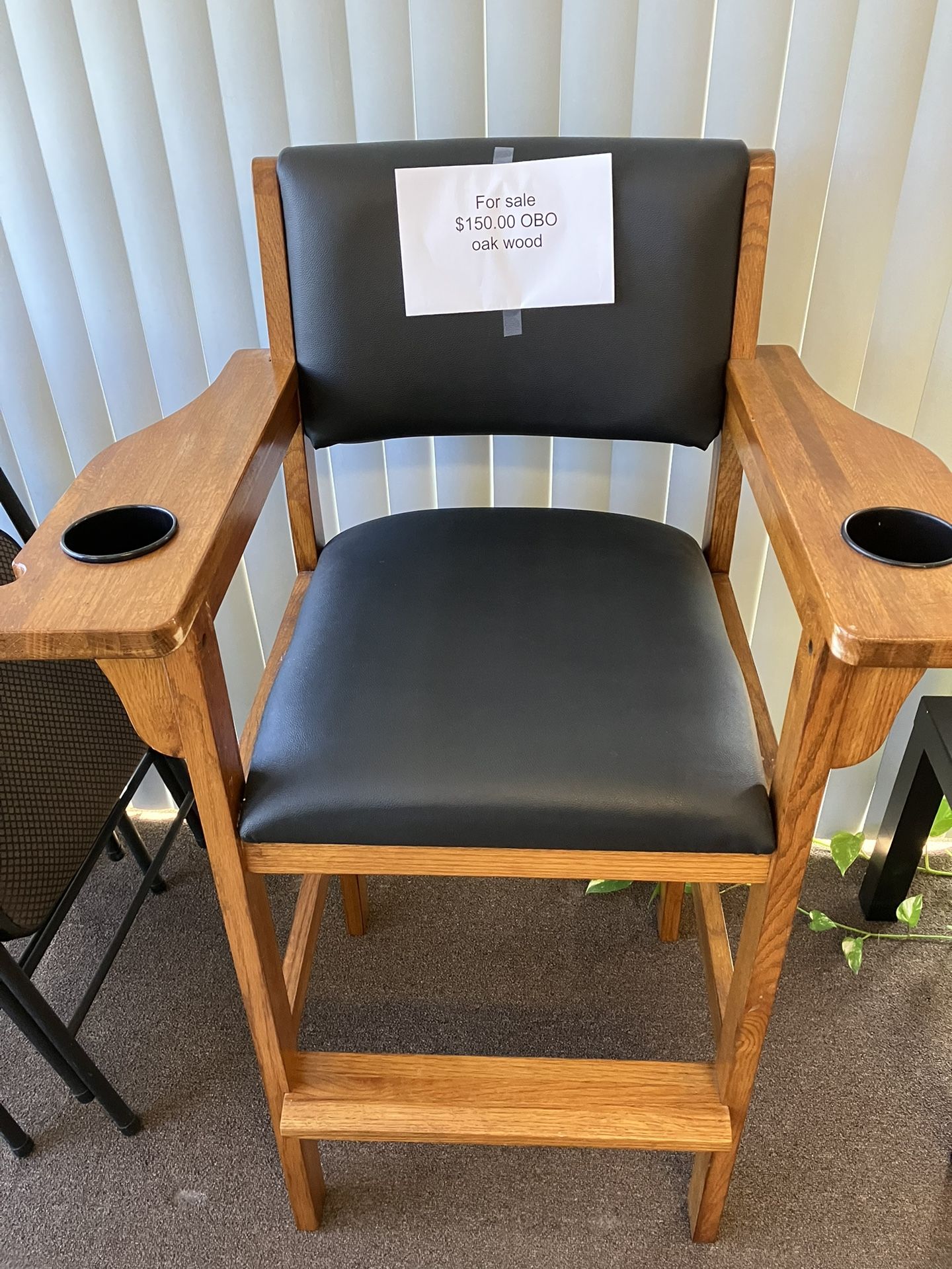 Oak Pool Table Chair