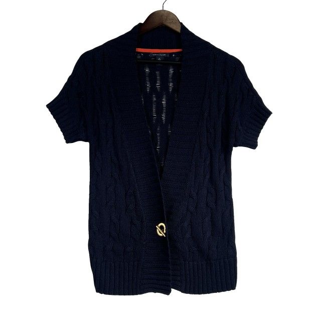 Tommy Hilfiger Womens Cardigan GOLD Buckle Sz XS