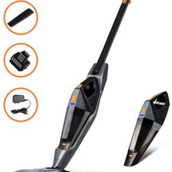 Cordless Vacuum, 12000 PA Stick Vacuum Cleaner, 2 in 1 Lightweight Rechargeable Bagless Stick and Handheld Vacuum for Carpet Hardwood Floor Pet Hair