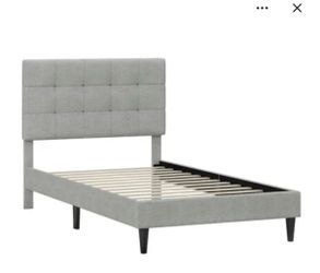 Square Tufted Upholstered Twin Bed