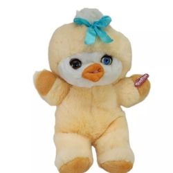 Vintage Dandee Duck Stuffed Animal with Rocker Eyes Plush Toy 14"H - Read Below 