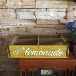 Wood Fresh Lemonade 18” x 12”  Stoage Crate