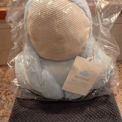 Cloud Island Whale Plush And Blanket-NEW 