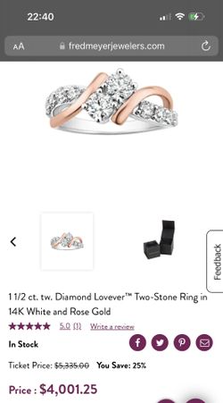 1.5ct Tw. Rose and white gold women’s engagement ring