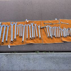 Large Lot of Combination Wrenches – Craftsman, Westward, Durabilt (SAE & Metric) 