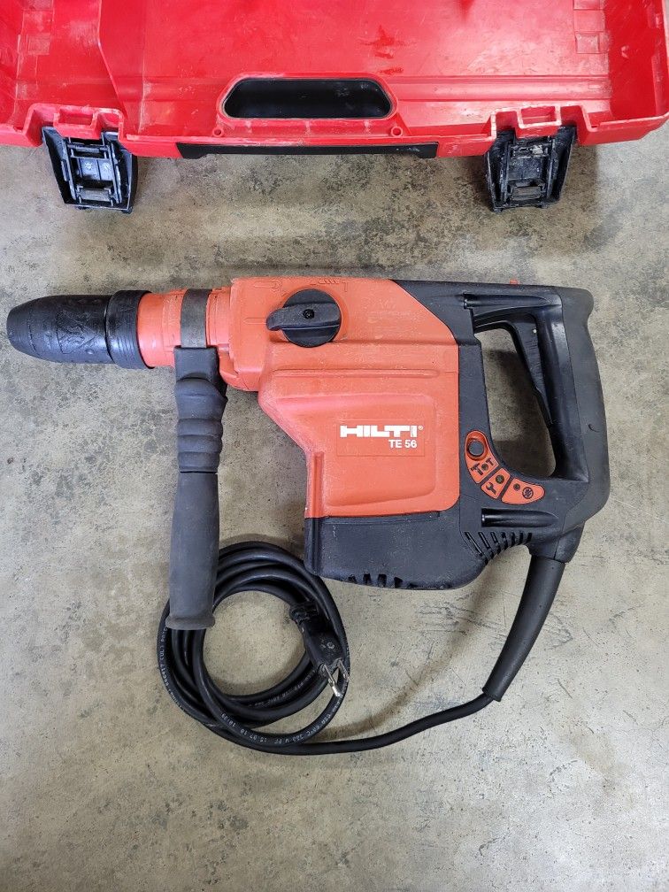 Hilti TE56 Rotary Chipping Hammer Drill SDS, With Drill Bits, Chipping