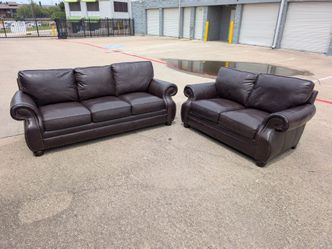 Leather Sofa and Loveseat by Bernhardt