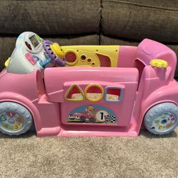 Fisher Price Laugh And Learn Car-Pink