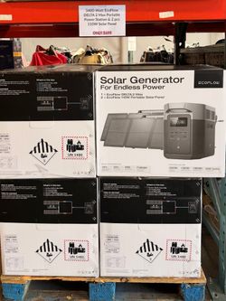3400-Watt EcoFlow DELTA 2 Max Portable Power Station With X Boost Technology + 2 pcs 110W Solar Panel Brand New Only $698 !!