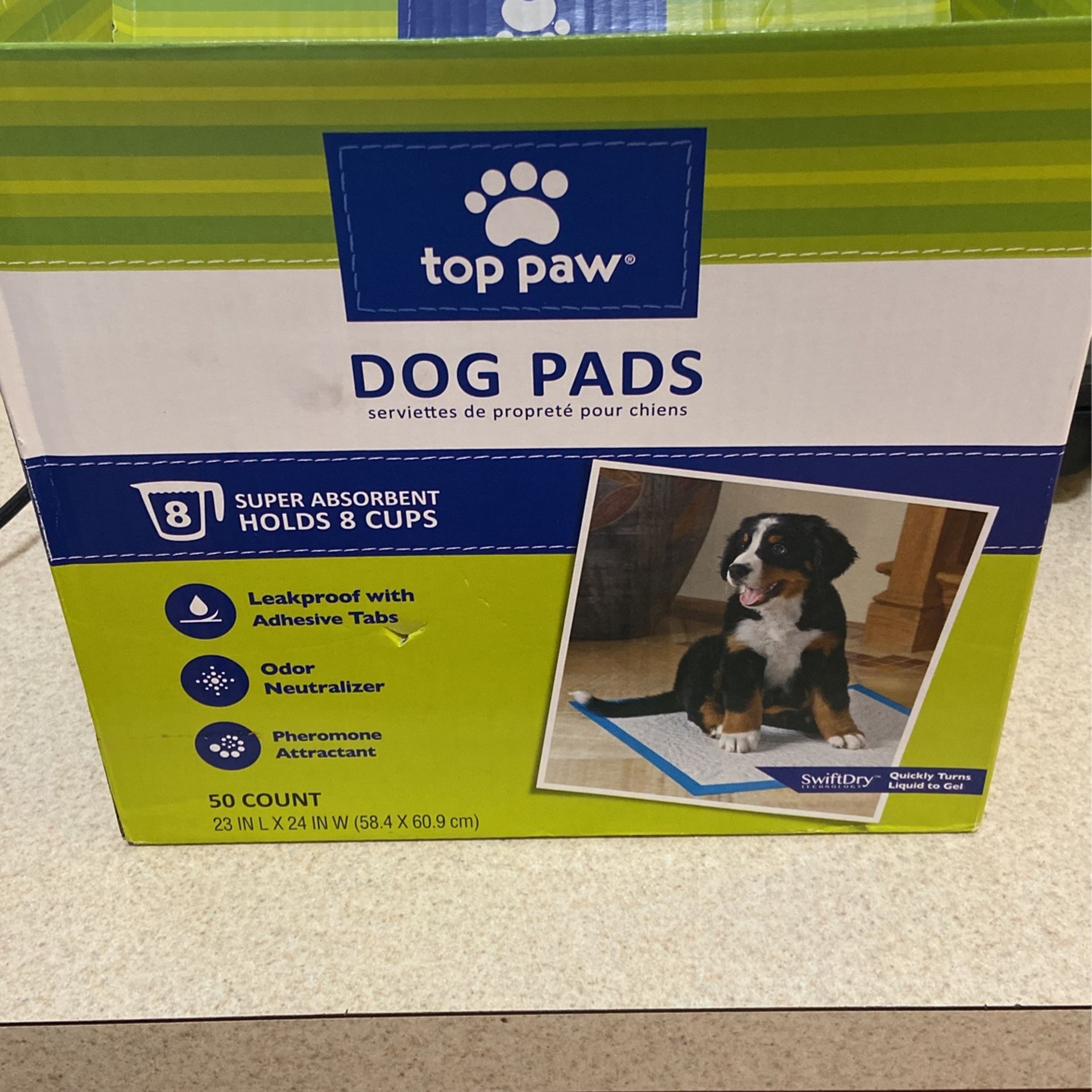 Open Box ..Dog Pads Size 23x 24 Inches 